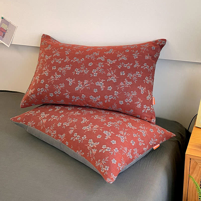 Biancheria da letto vintage in garza di cotone in stile pastorale