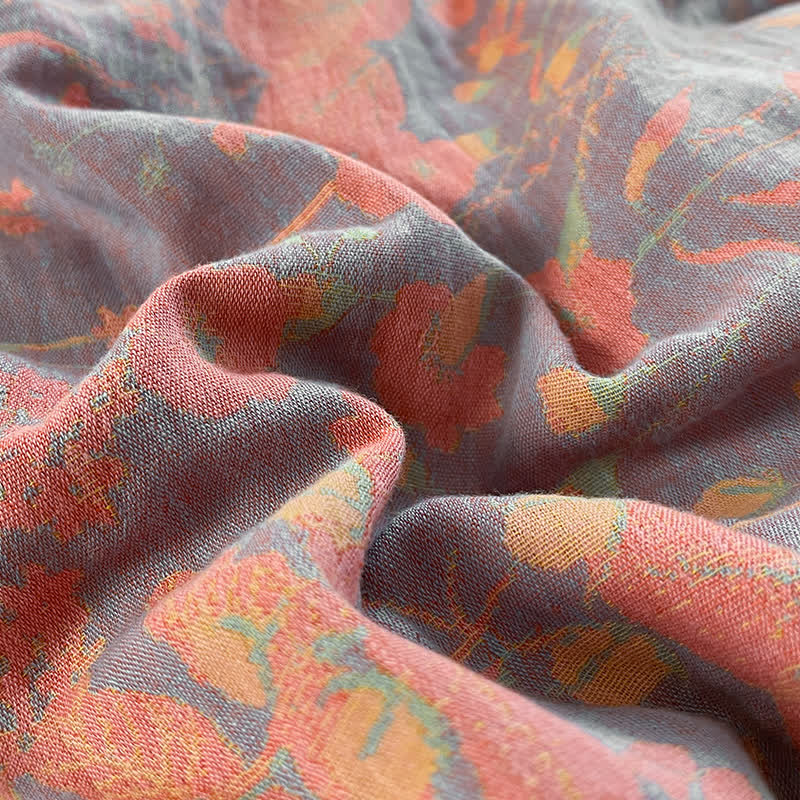 Set di biancheria da letto in garza di cotone Lotus Pond (4 pezzi)