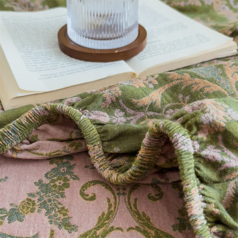 Lenzuolo con angoli in garza di cotone elegante vintage