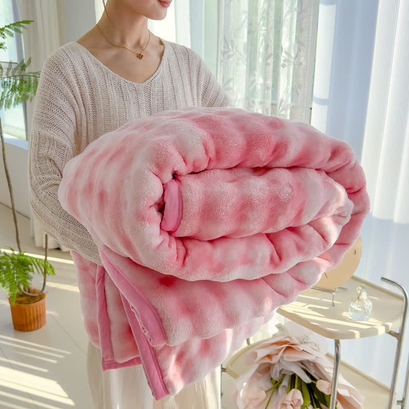 Coperta in soffice flanella con sfumature di colore