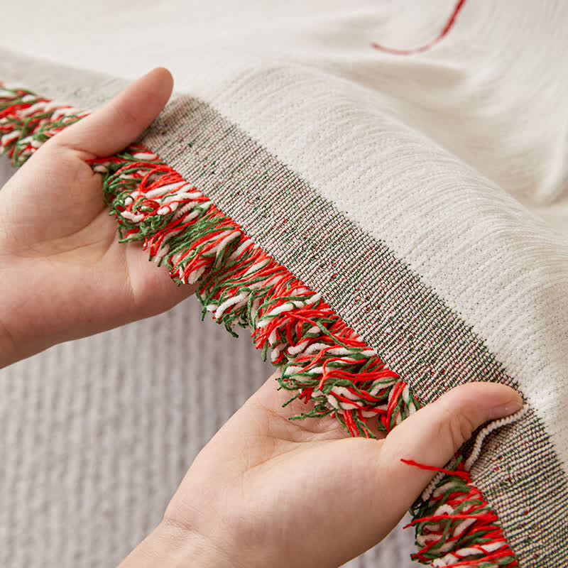 Copridivano funzionale in ciniglia con Babbo Natale