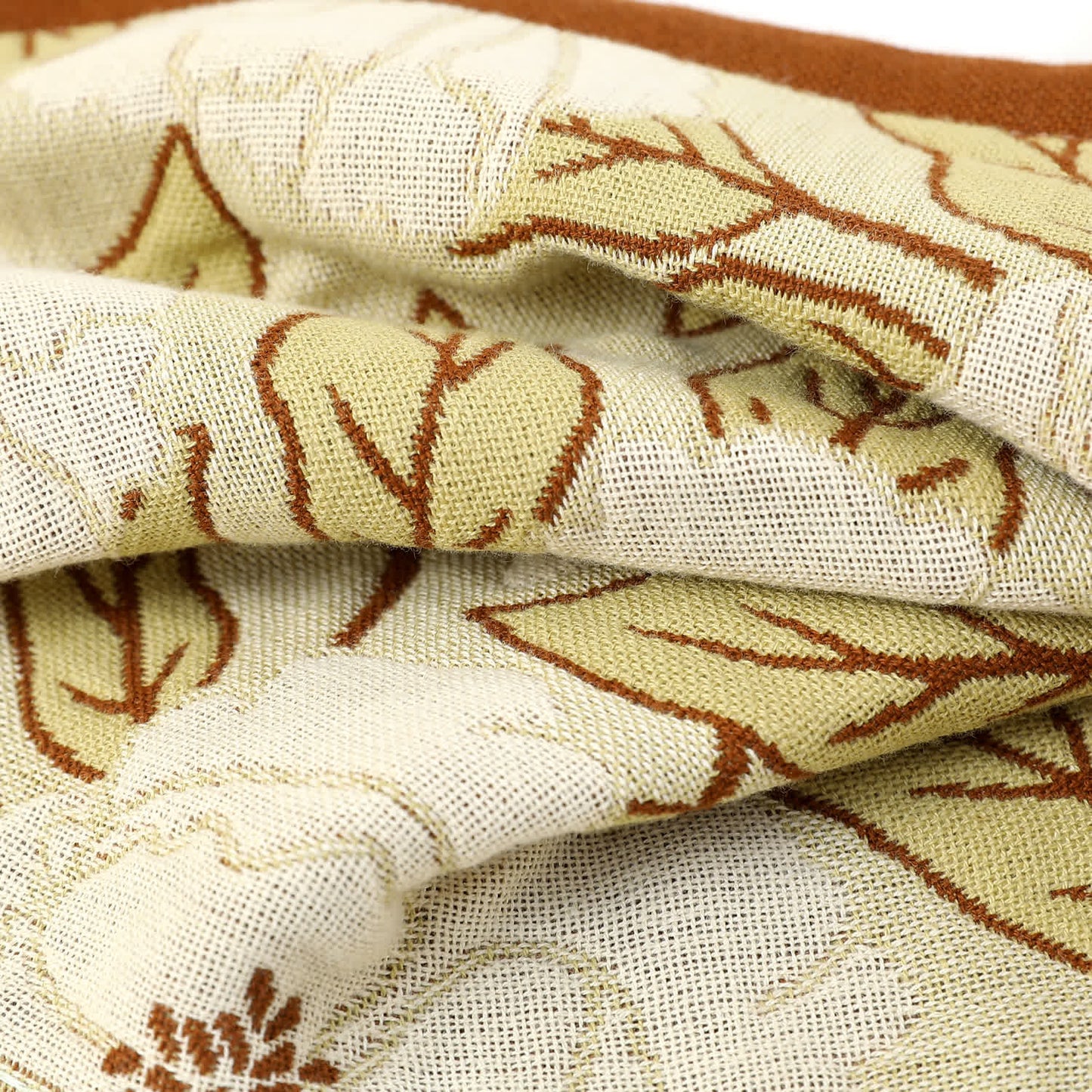 Asciugamano da cucina in garza di cotone jacquard con motivo floreale retrò