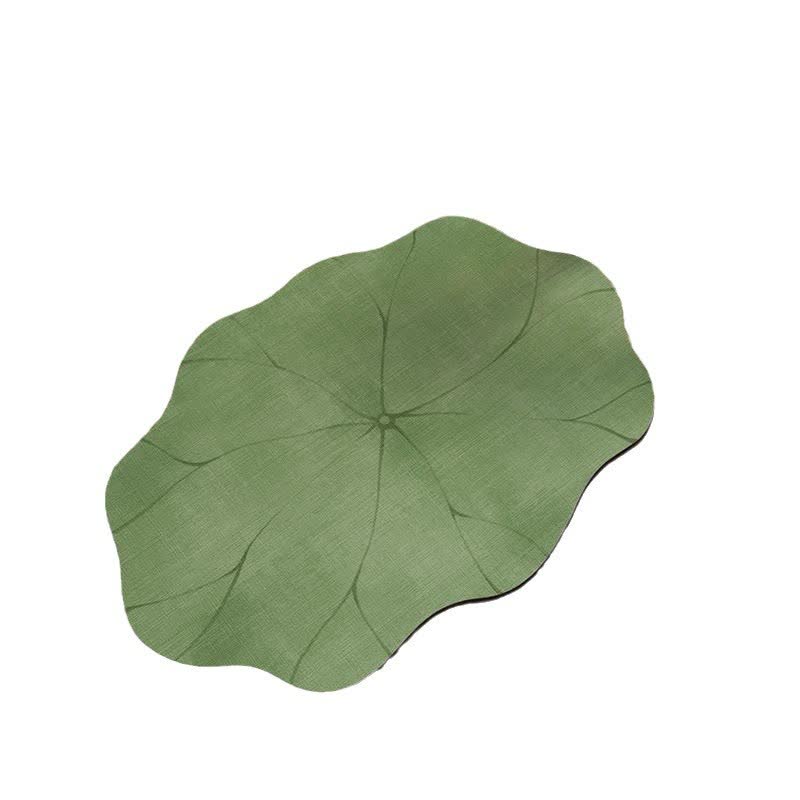 Tappetino da bagno antiscivolo in fango diatomeo con foglie di loto - image 2