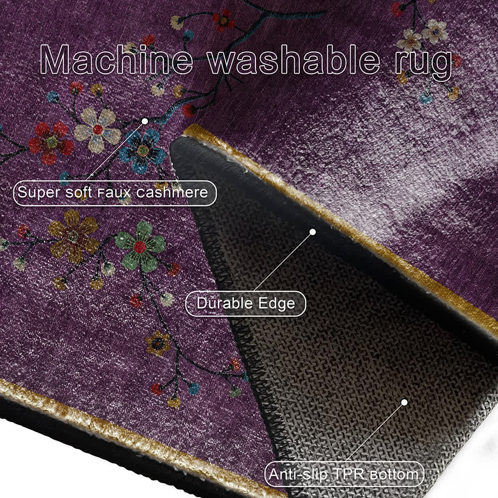 Tappeto antiscivolo lavabile con motivo naturale