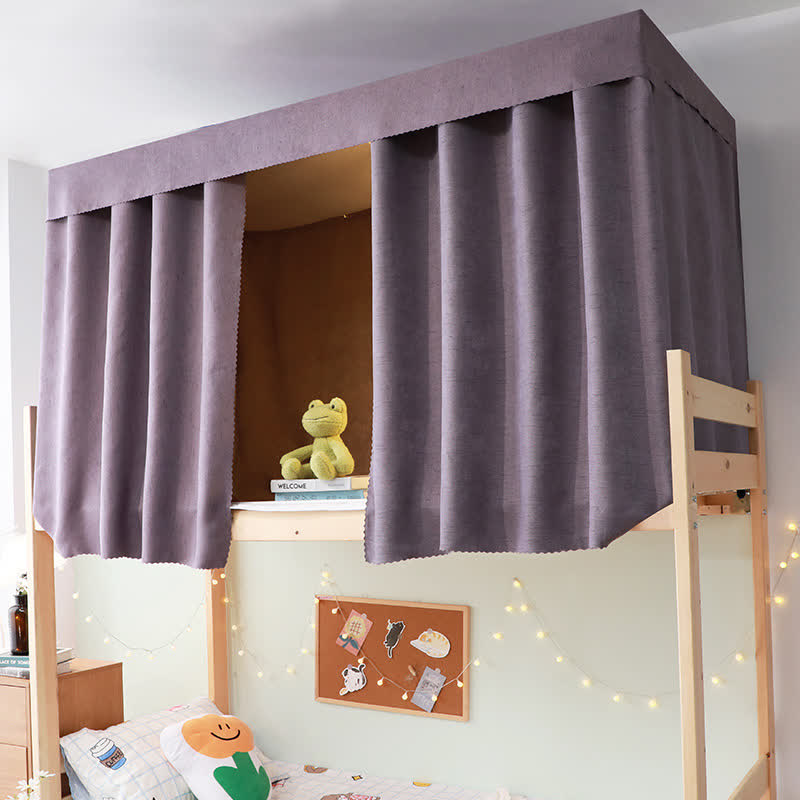 Tenda oscurante in cotone e lino per letto del dormitorio - Viola - 2 tende oscuranti - 150cm x200cm x 2 - image 5