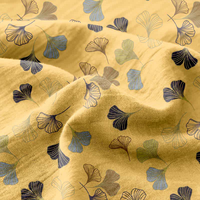 Copriletto jacquard in garza di cotone Ginkgo Biloba - image 22
