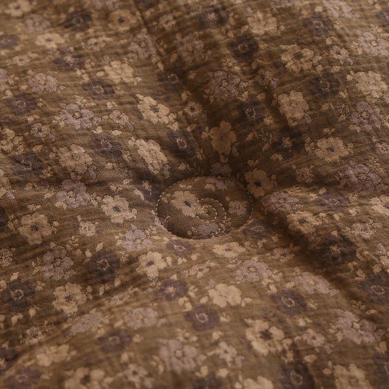 Trapunta jacquard in garza di cotone floreale retrò - image 25