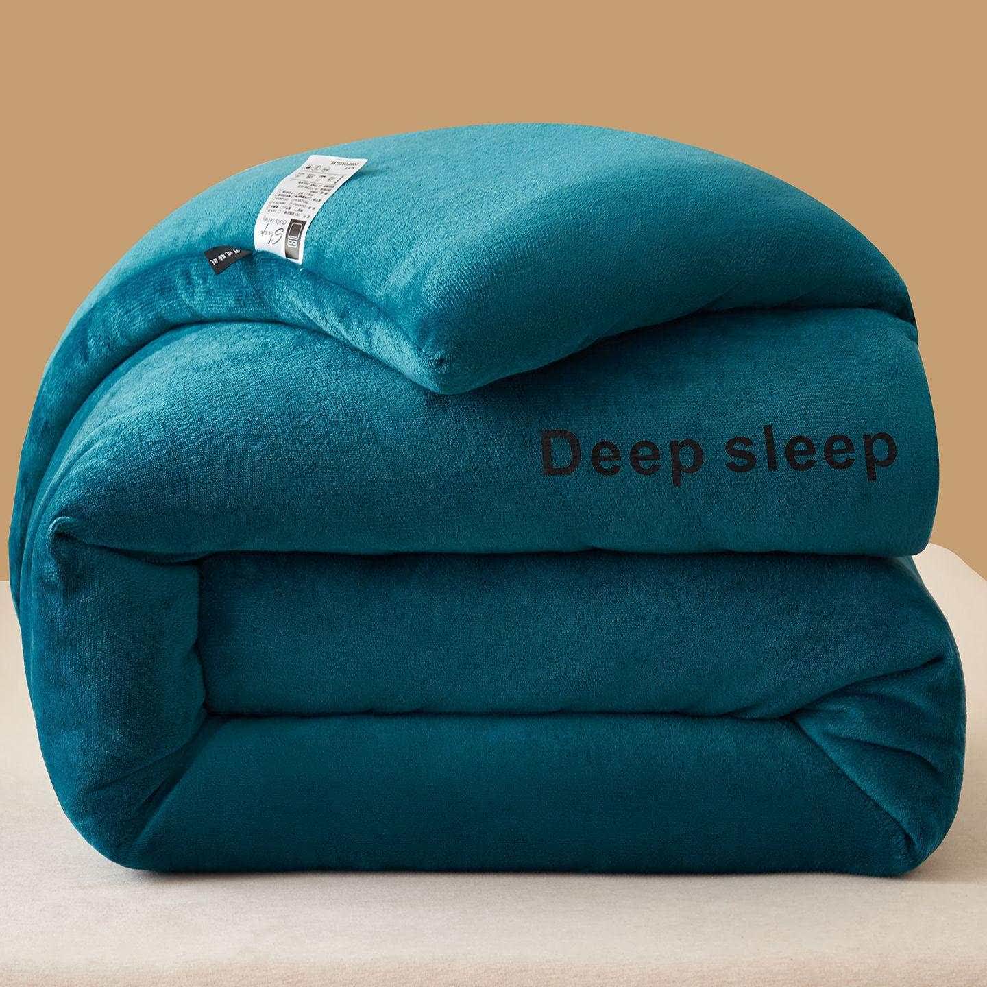 Coperta calda e soffice con stampa a lettere - Lago Blu - Matrimoniale Grande - image 22