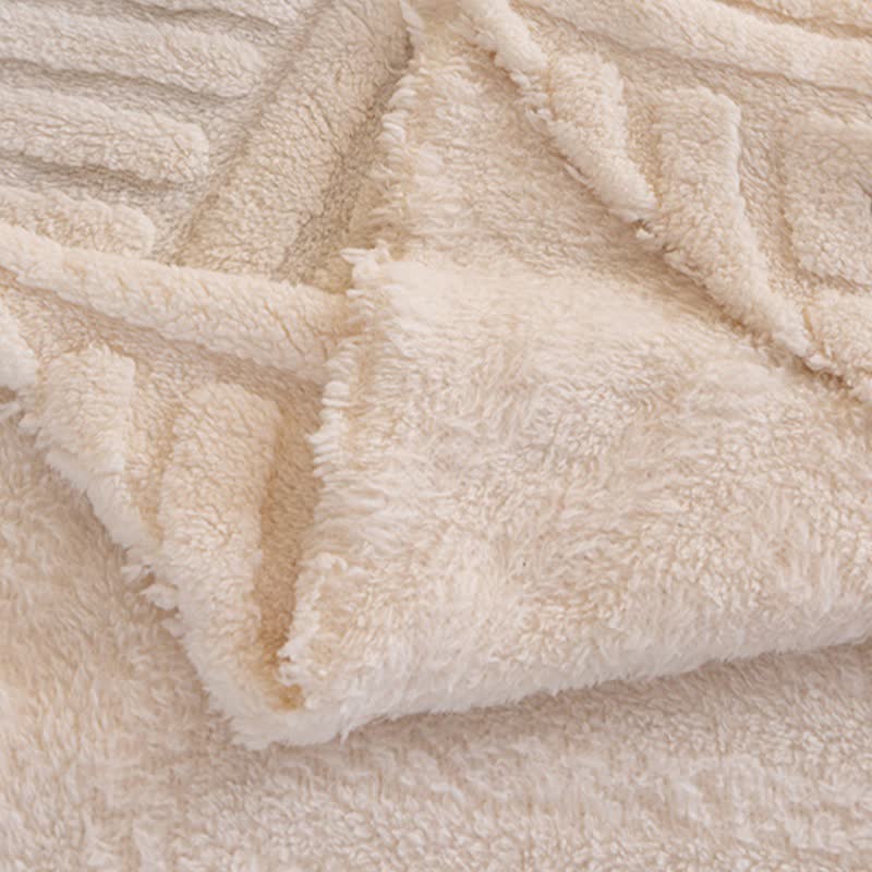 Coperta da divano con trama geometrica a righe - image 3