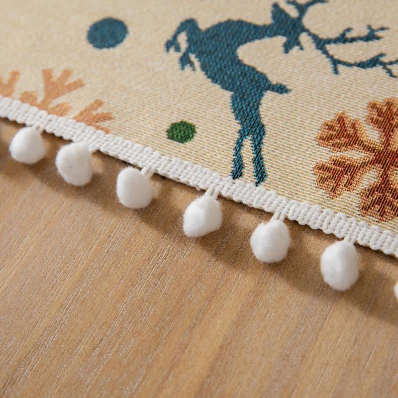 Tovaglia jacquard beige ispirata al Natale - image 6