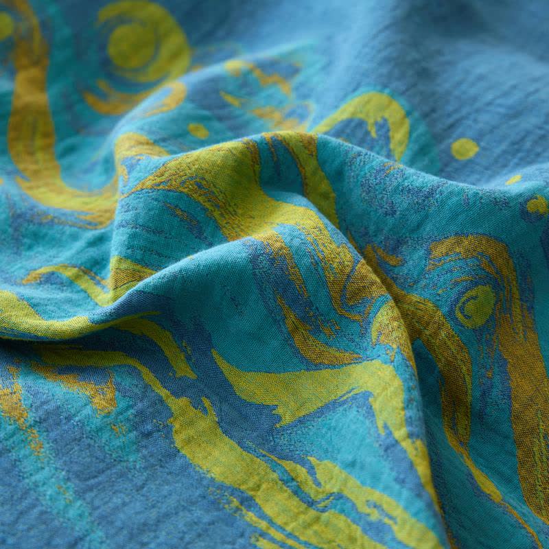 Biancheria da letto in garza di cotone jacquard con motivo paesaggistico - image 3