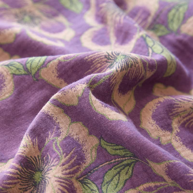 Biancheria da letto in garza di cotone jacquard con fiori di pesco - image 5