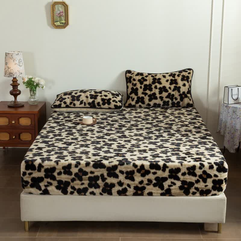 Coperta con lenzuolo con angoli in peluche Art Butterfly - Caffè - Lenzuolo con angoli - Matrimoniale Grande - image 8