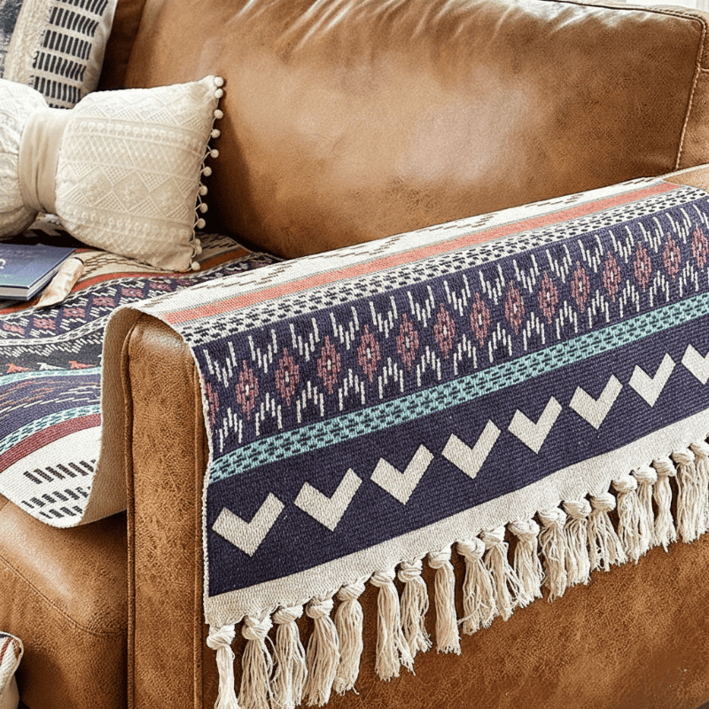 Tappetino funzionale Boho Triba in cotone e lino - image 8
