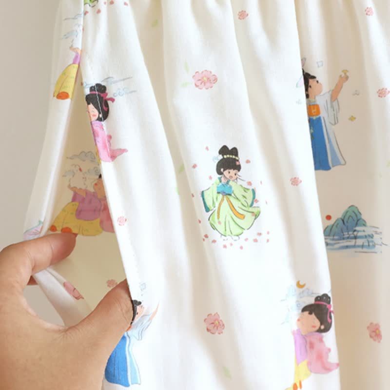 Abbigliamento da casa in garza di cotone con principessa dei cartoni animati orientali - image 7