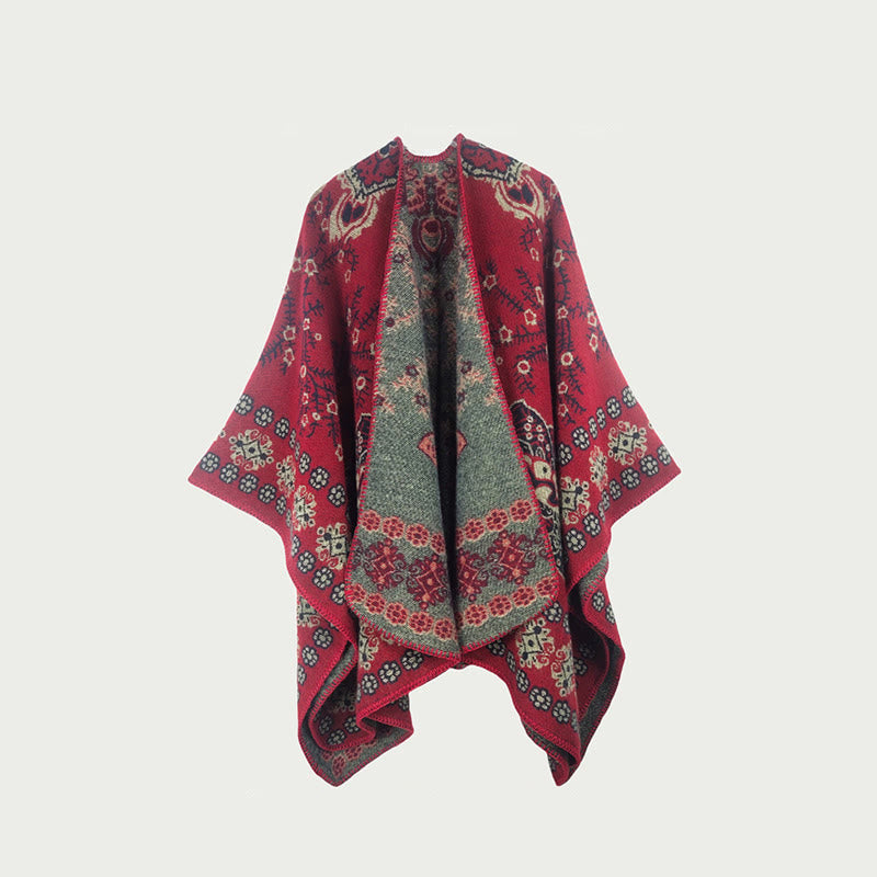 Mantella scialle vintage bifacciale - I - 150cm x 120cm - image 8