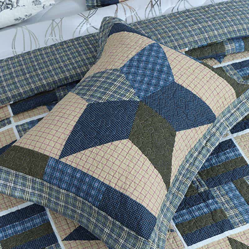 Copriletto in cotone patchwork vintage a forma di stella Ownkoti - image 3