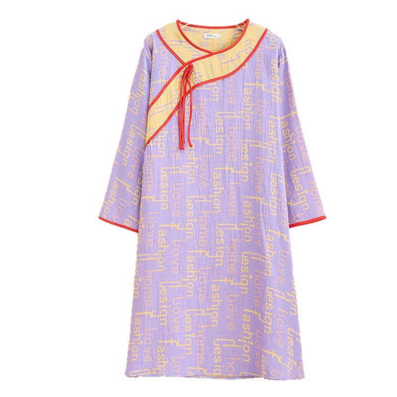 Camicia da notte vintage in cotone taglie forti Ownkoti - image 2