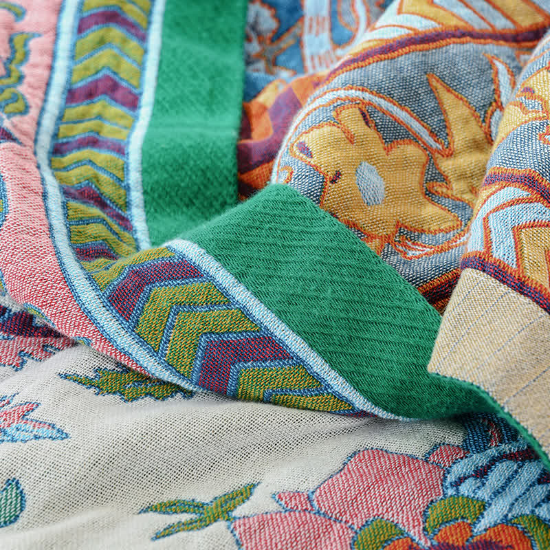 Coperta in garza di puro cotone con motivo floreale Ownkoti - image 5
