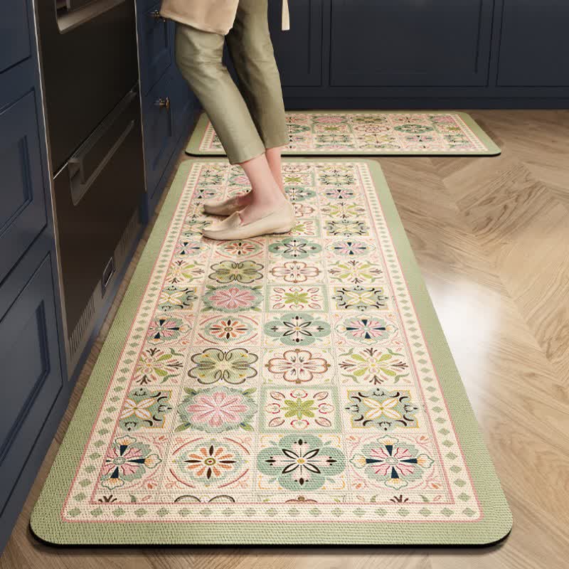 Tappeto da cucina assorbente con motivo geometrico - 60cm x 90cm+60cm x 200cm - image 0