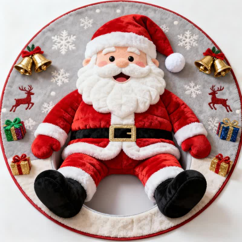 Tappeto natalizio effetto 3D con Babbo Natale - image 3