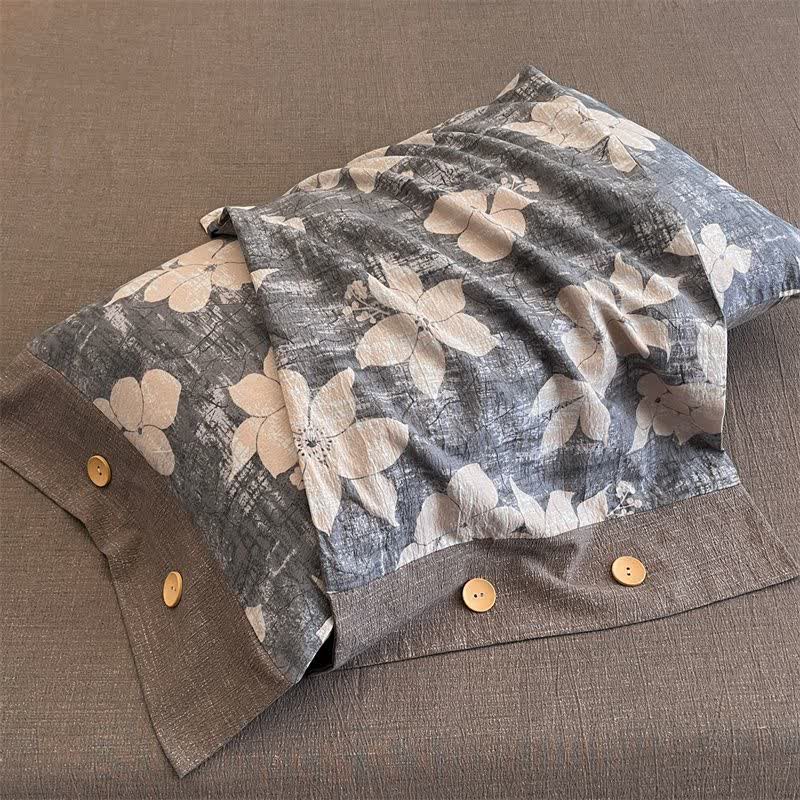 Set di biancheria da letto con bottoni in lino Lily (4 pezzi) - image 3
