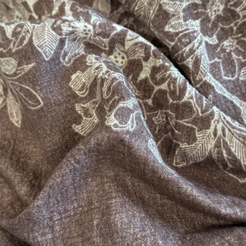 Set di biancheria da letto con bottoni in lino e foglie botaniche (4 pezzi) - image 4