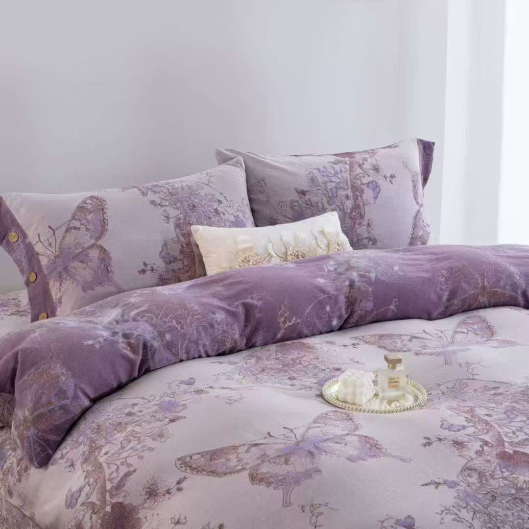 Set di biancheria da letto Dreamy Butterfly in cotone a doppia garza (4 pezzi) - image 6