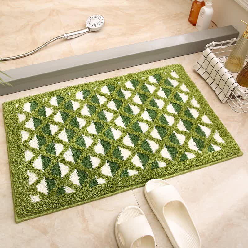 Tappetino da bagno antiscivolo in jacquard con motivo geometrico - D - 50CM x 80CM - image 5