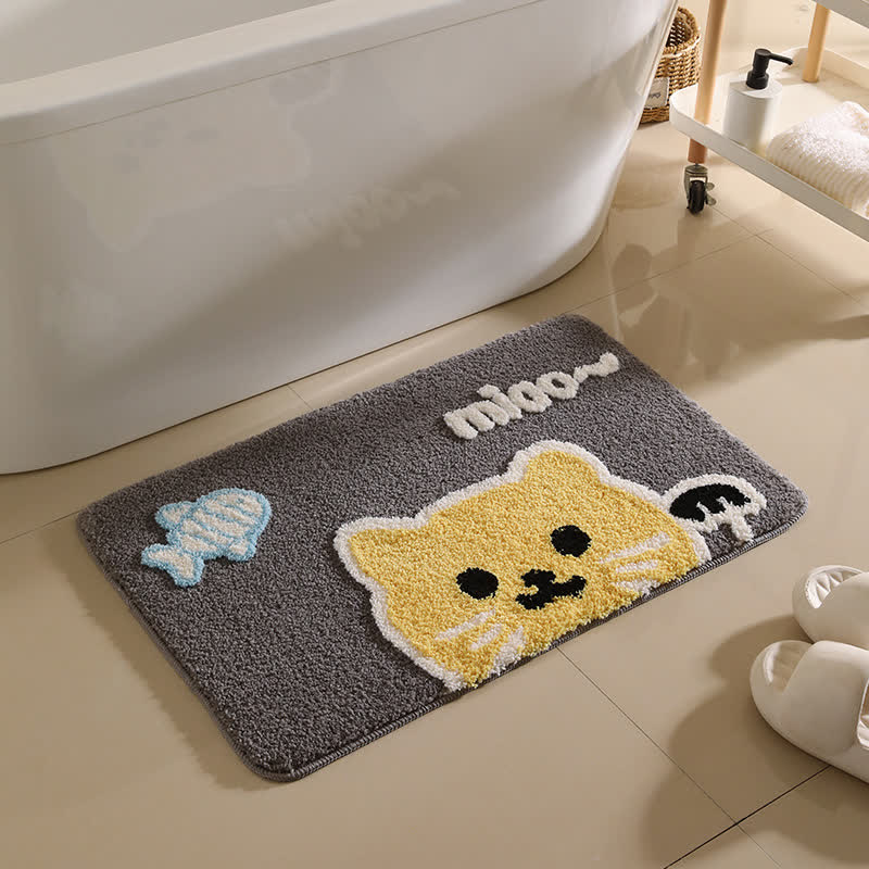Tappetino da bagno antiscivolo con motivo animali dei cartoni animati - Gatto - 50CM x 80CM - image 4