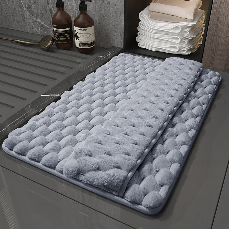 Tappetino da bagno antiscivolo assorbente in tinta unita - Grigio - 60CM x 90CM - image 2