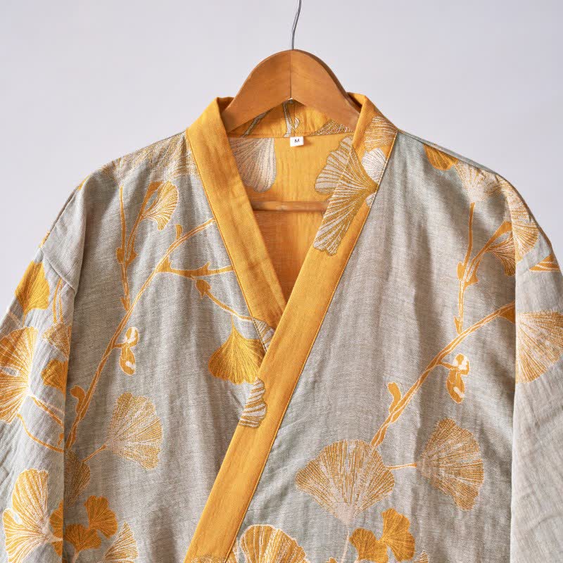 Kimono in garza di cotone e ginkgo - image 59