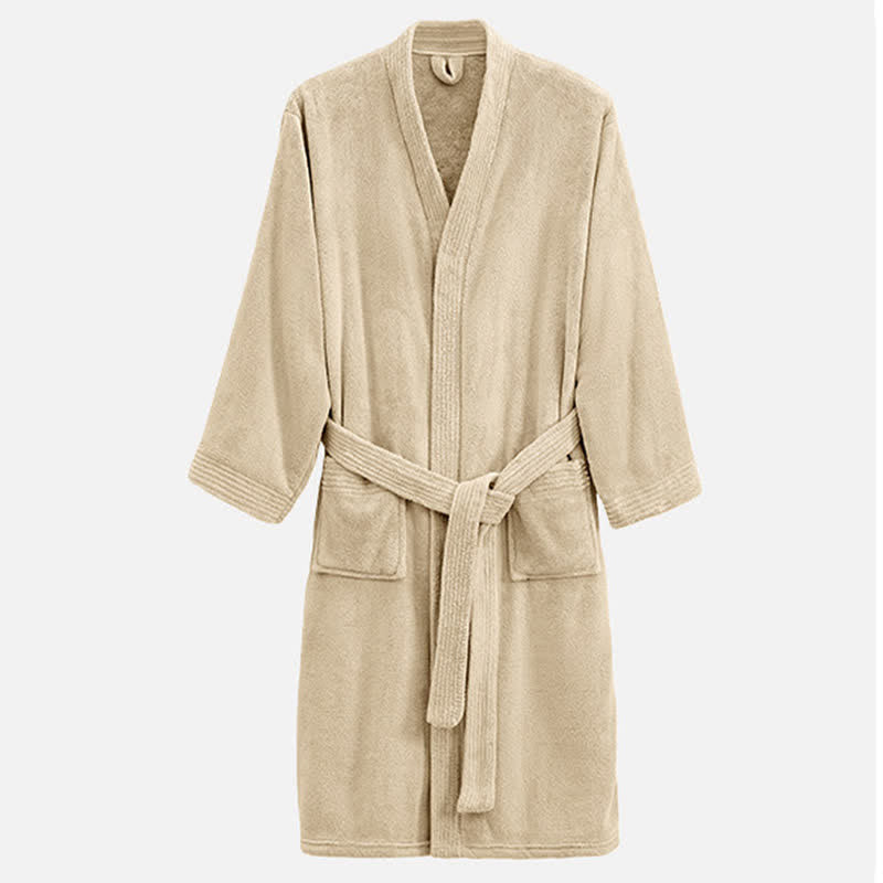 Accappatoio unisex in spugna per hotel e spa Ownkot - Cachi - XL - image 13