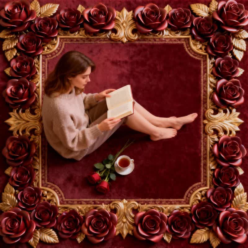 Tappeto effetto 3D antiscivolo Romantic Rose - image 2