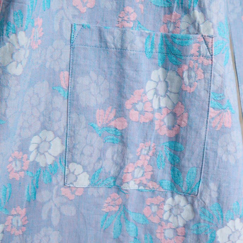 Grazioso kimono in garza di cotone floreale - image 11