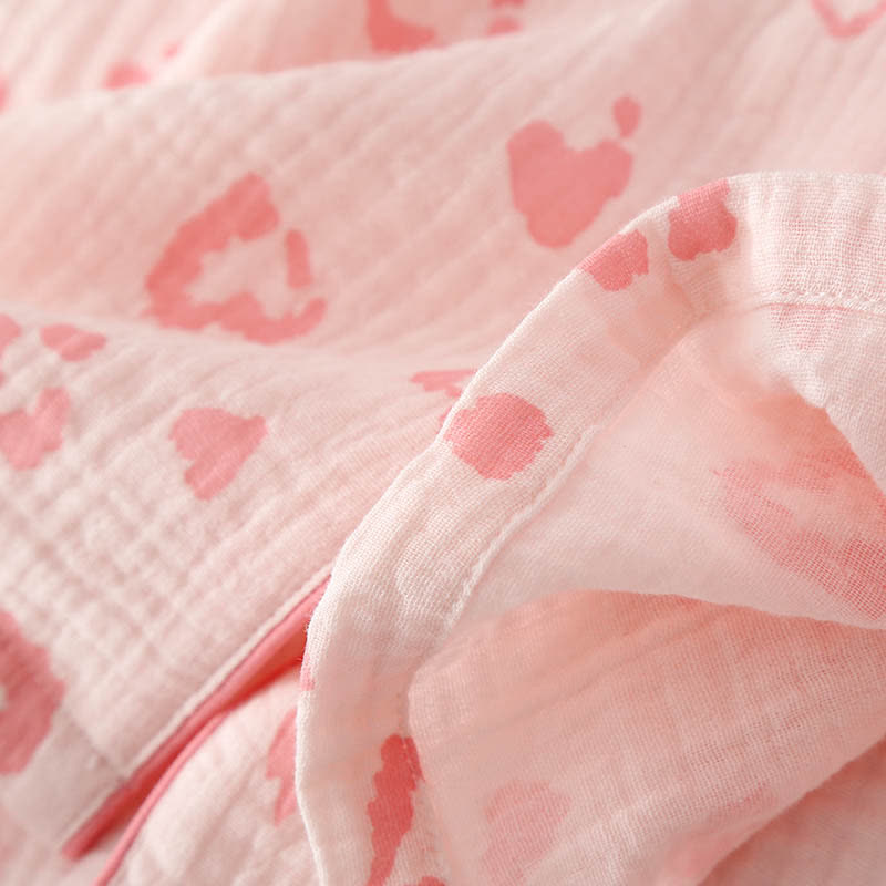 Pigiama in cotone con stampa leopardata a forma di cuore - image 11