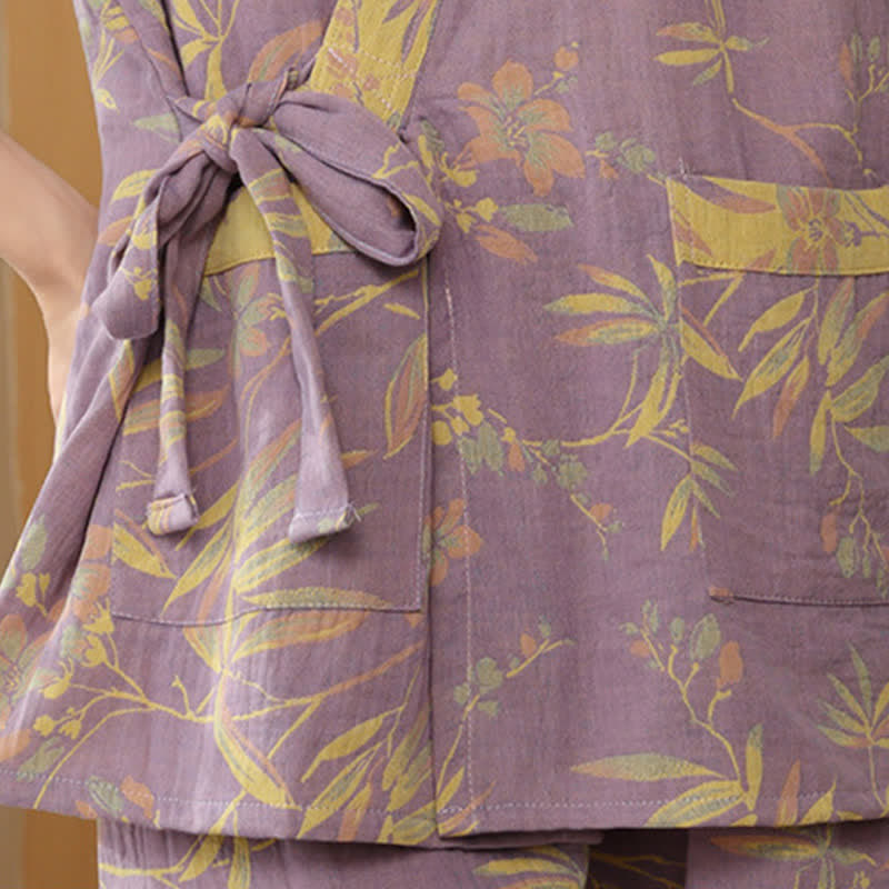 Pigiama kimono in garza di cotone ad asciugatura rapida - image 8