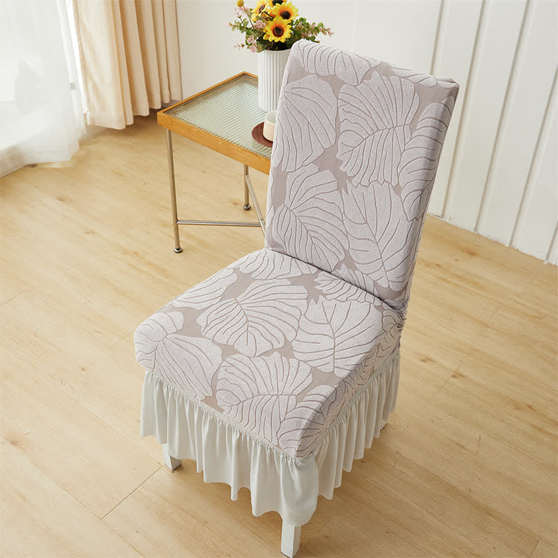 Fodera per sedia Parsons in jacquard Leaf - Argento - 6 pezzi - Taglia unica - image 14
