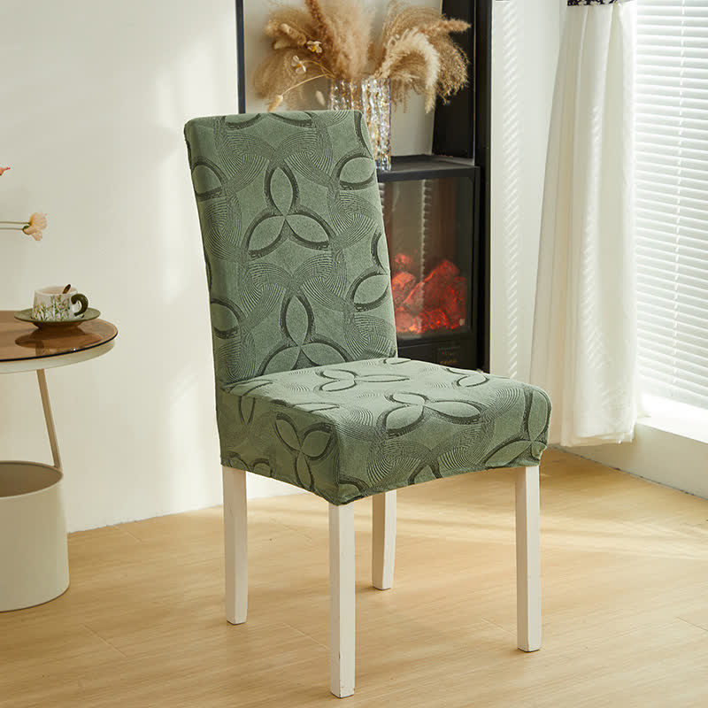 Coprisedia da pranzo in jacquard elasticizzato tinta unita - Verde salvia - 6 pezzi - Standard - image 22