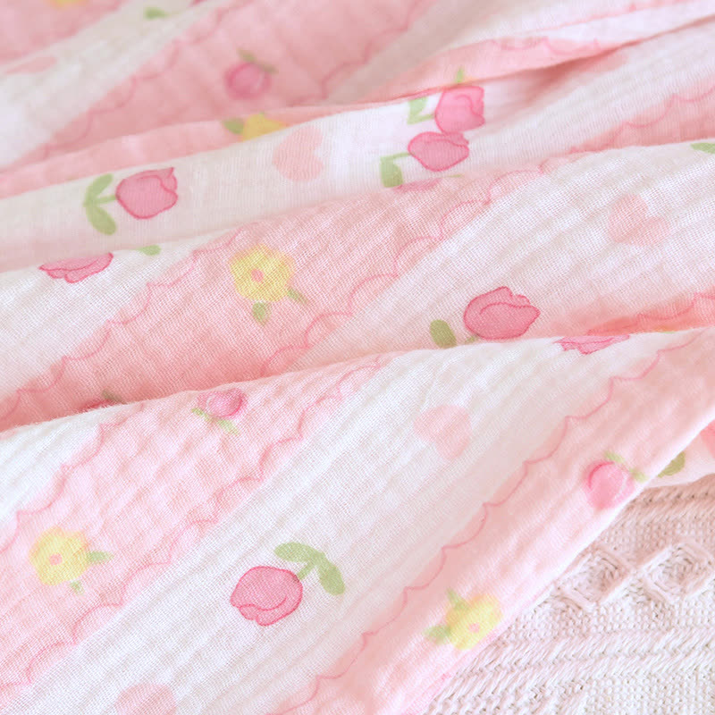 Completo da casa in cotone a righe rosa - image 12