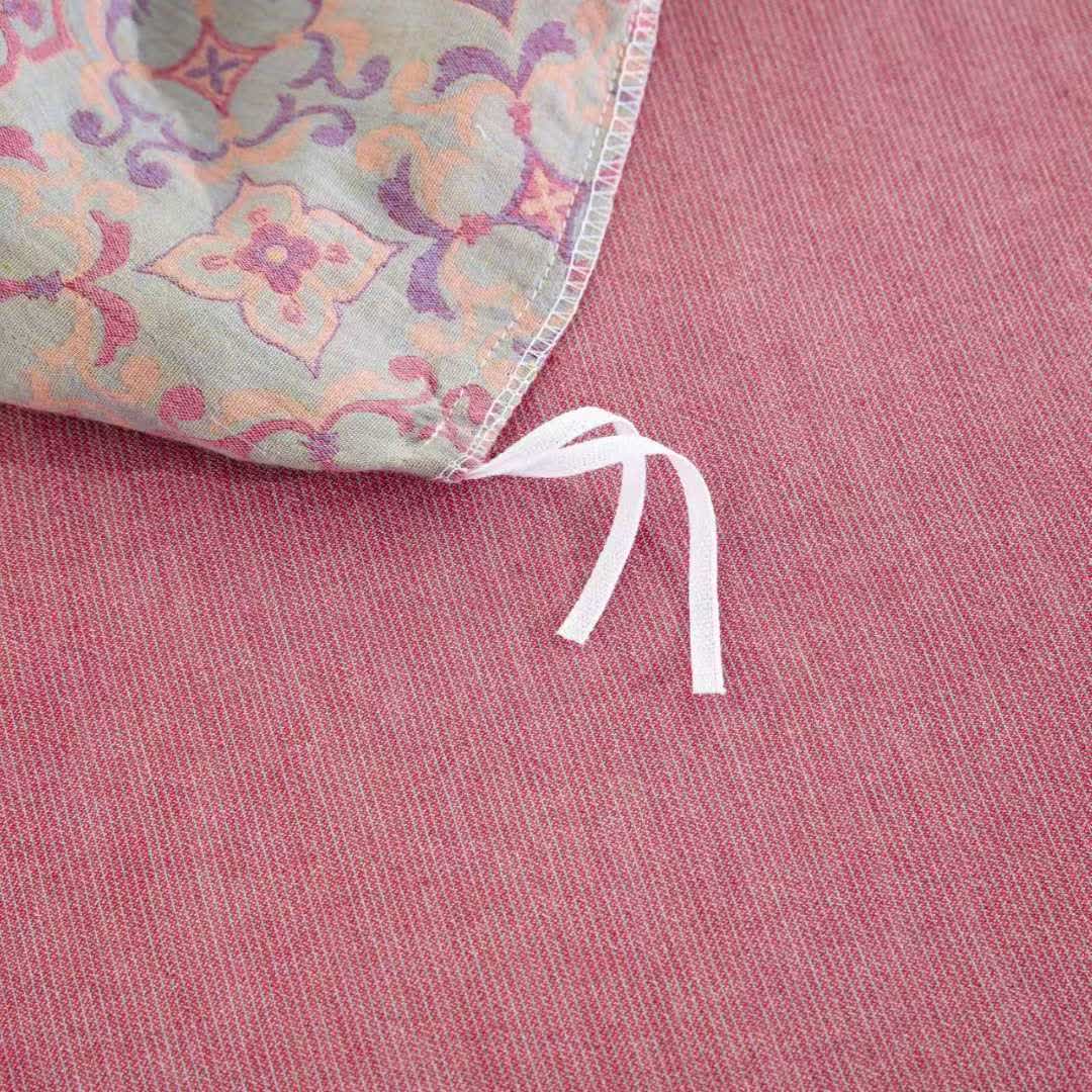 Set di biancheria da letto in garza di cotone con motivo vintage (4 pezzi) - image 6