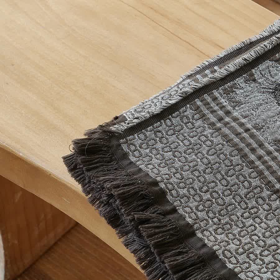 Coperta vintage con nappe in puro cotone e motivo girasole - image 6