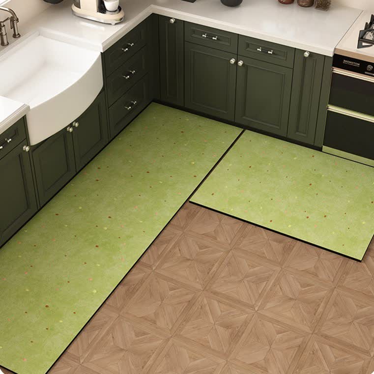 Tappeto da cucina minimale a pois con motivo diatomee fango - 60cm x 90cm+ 60cm x 180cm - image 0
