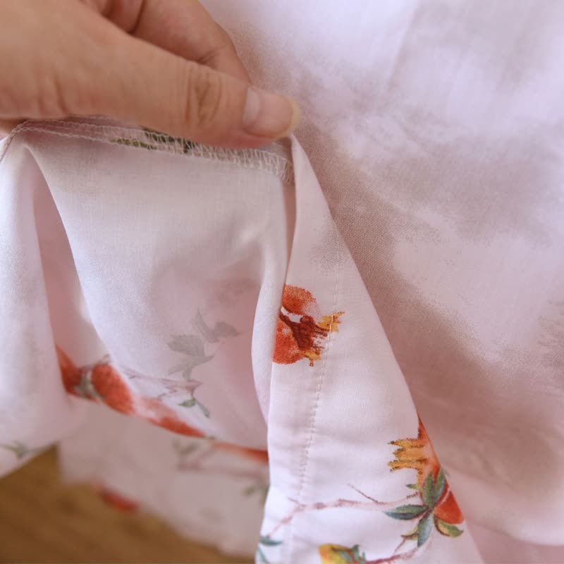 Camicia da notte a maniche corte in stile orientale con melograno - image 10