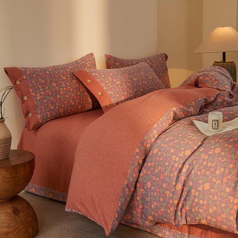 Set di biancheria da letto in cotone a doppia garza Lucky Clover (4 pezzi) - image 3