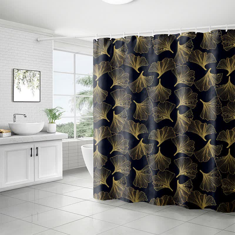 Tenda da doccia con stampa botanica Ginkgo - image 7