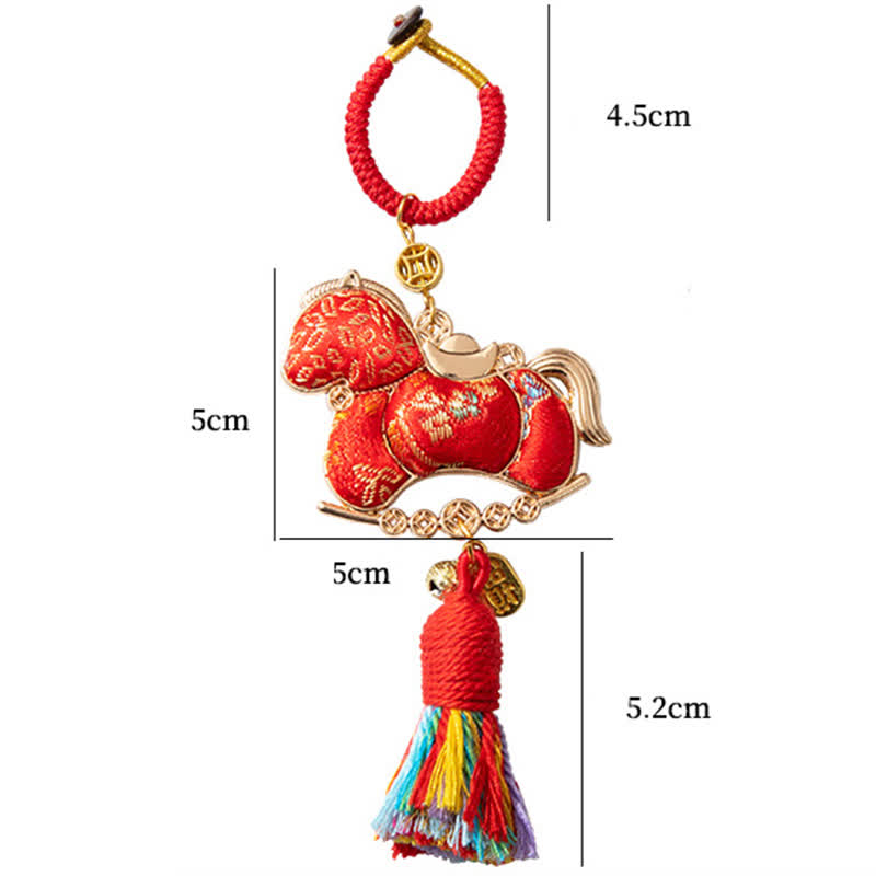 Ornamento decorativo da appendere a forma di cavallo orientale fatto a mano - image 12