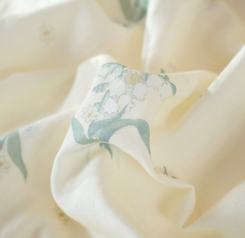 Camicia da notte in garza di cotone con motivo floreale Bellflower - image 8