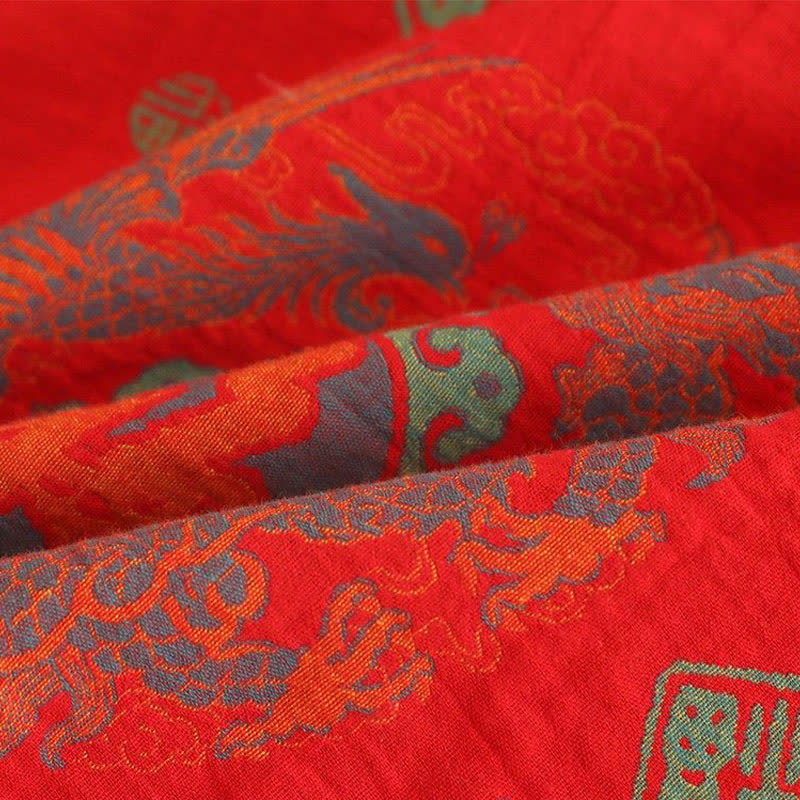 Pigiama in cotone con colletto alla coreana di buon auspicio - image 9
