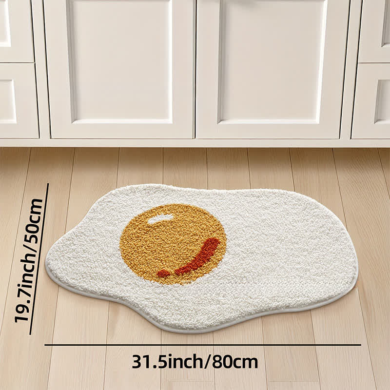 Tappeto floccato a forma di uovo fritto - image 8